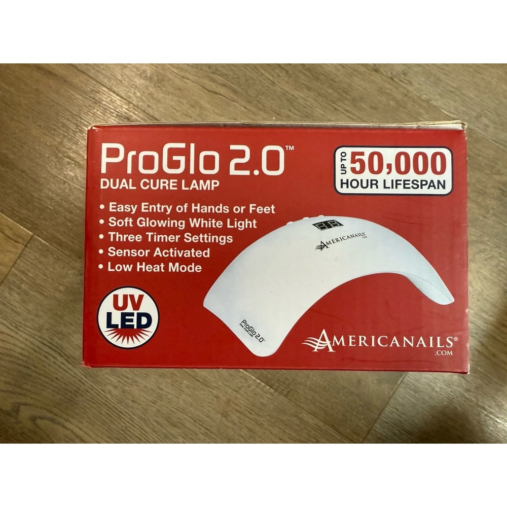 ProGlo 2 dual cure lamp gel. UV LED UP TO 50000 HR LIFESPAN-NWB UNOPENED